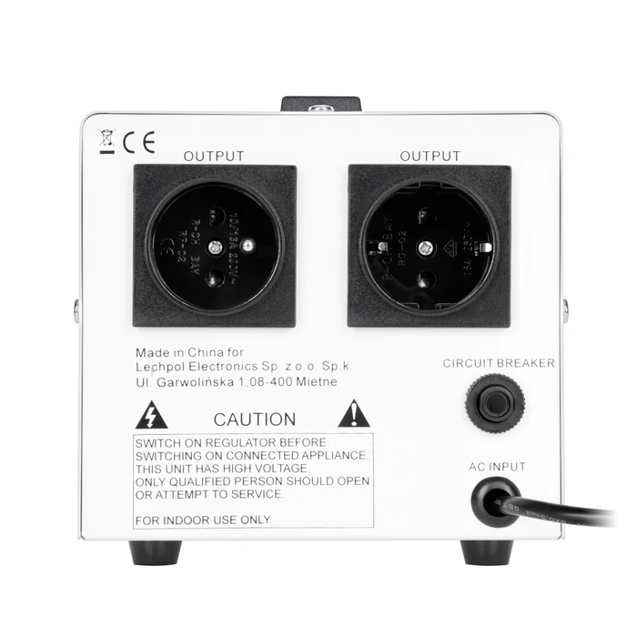 Kemot MSER-500 Servo Voltage Stabilizer 500VA with 2 AC Outlets