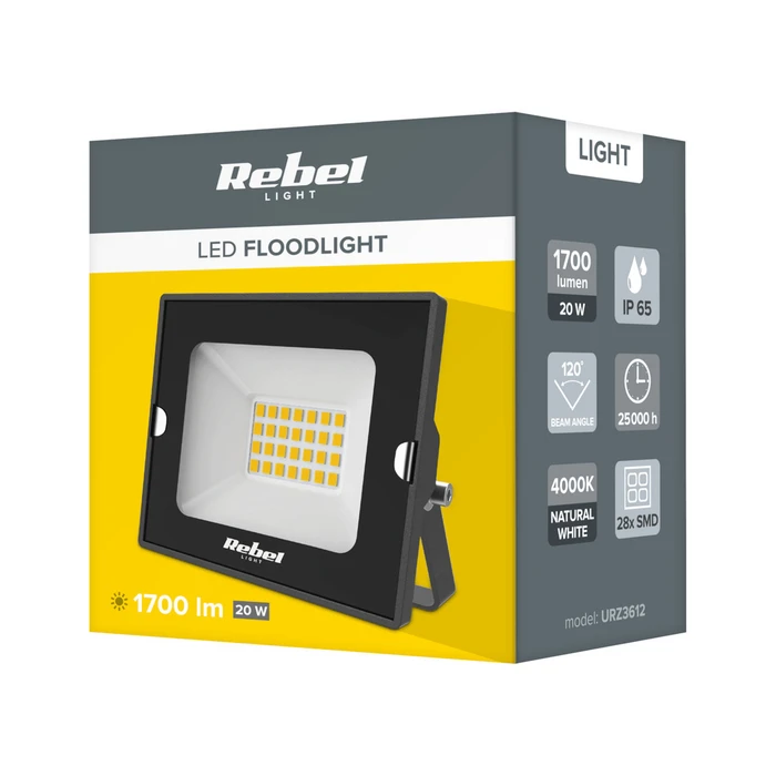 Rebel Προβολέας LED 20W 4000K IP65