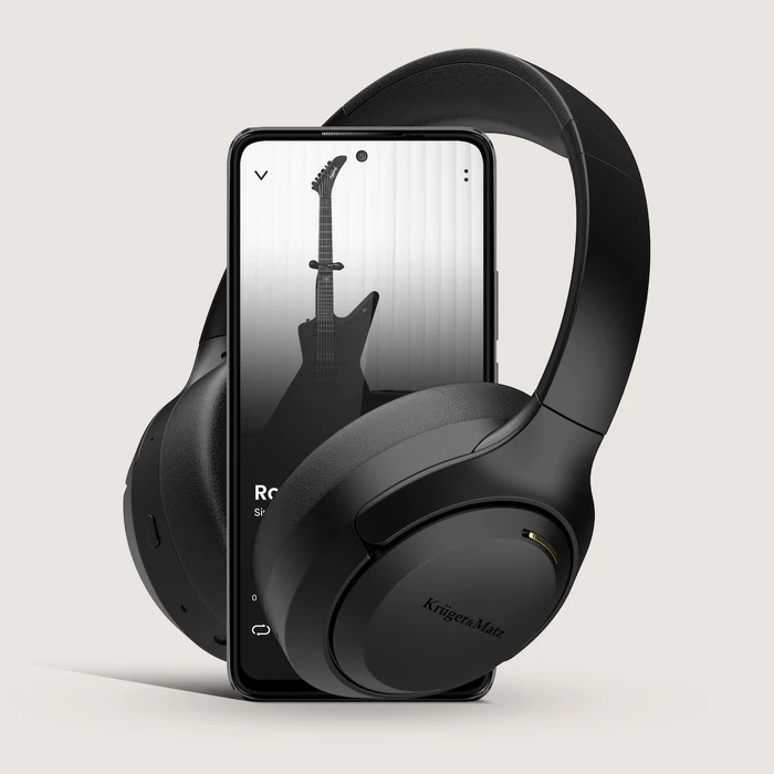 Kruger & Matz F8A Wireless / Wired Over‑Ear Headphones - Beige