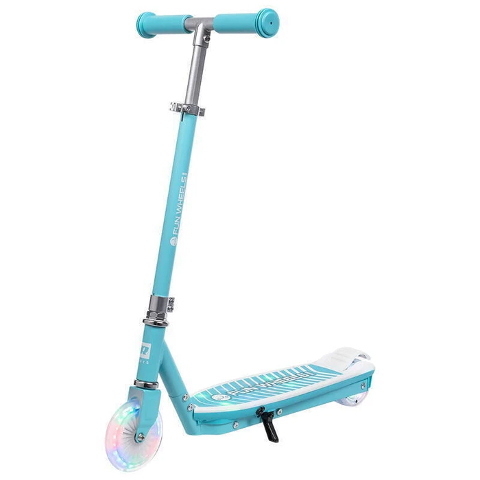 Rebel FUN WHEELS LIGHT Electric Children's Scooter with LED Lights - Blue (Model ZAB0034)