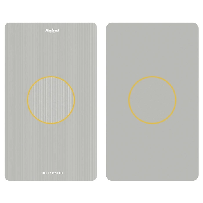 Rebel Active Yoga / Fitness Mat, 190 x 115 cm, 2 cm thick, NBR, Gray (RBA-3156-GY)