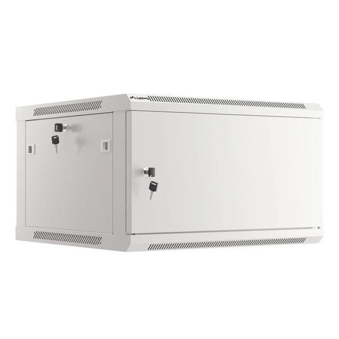 Κρεμαστή ντουλάπα Rack 19" 6U 600x600 γκρι μεταλλική πόρτα Lanberg (Flat Pack)