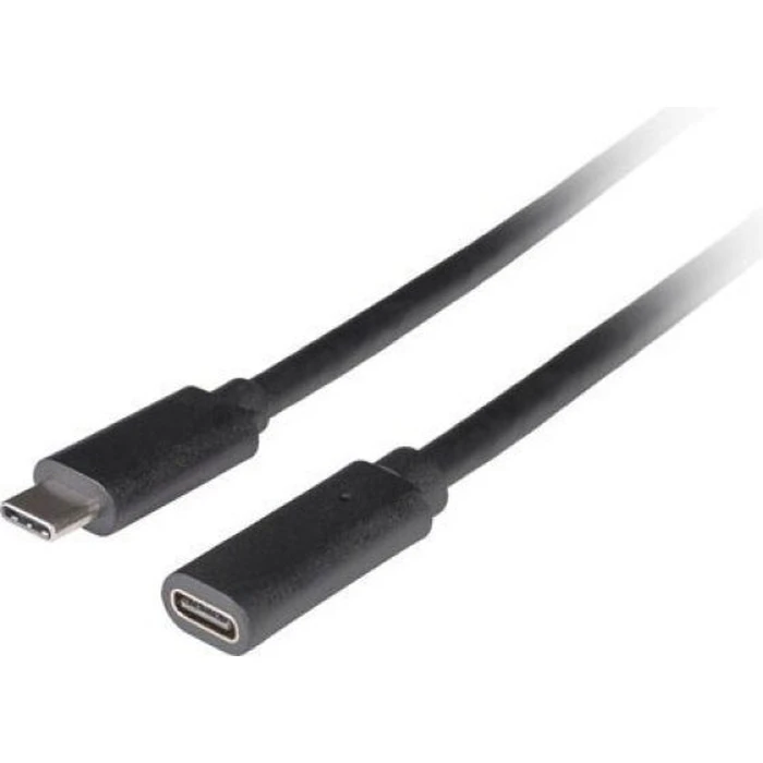 Lanberg USB 3.2 καλώδιο USB-C αρσενικό - USB-C θηλυκό 100W PD 1,5 m Μαύρο (CA-USBE-20CC-0015-BK)