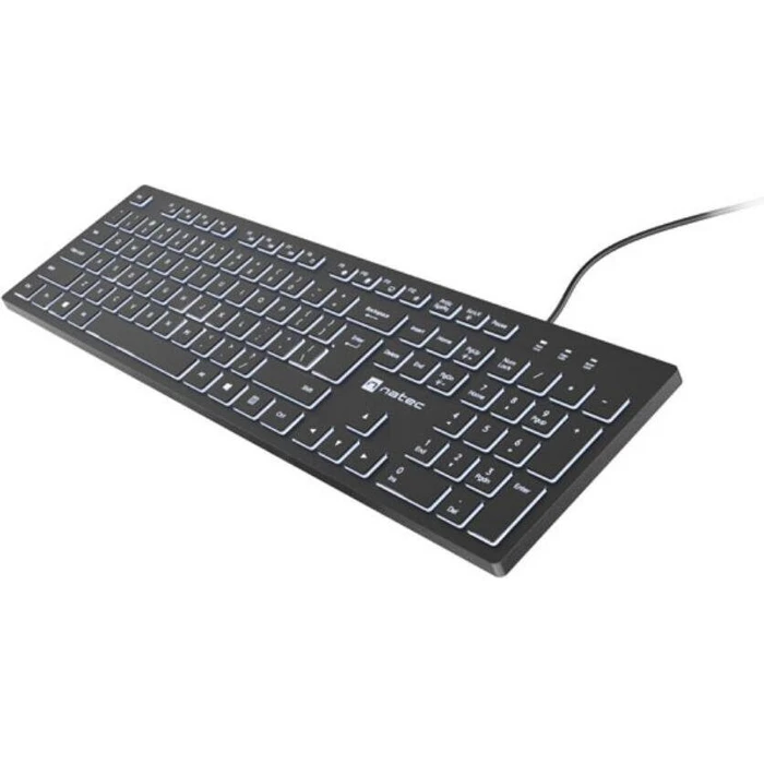 Natec Keyboard Herring Glow Us White Backlight NKL 2342