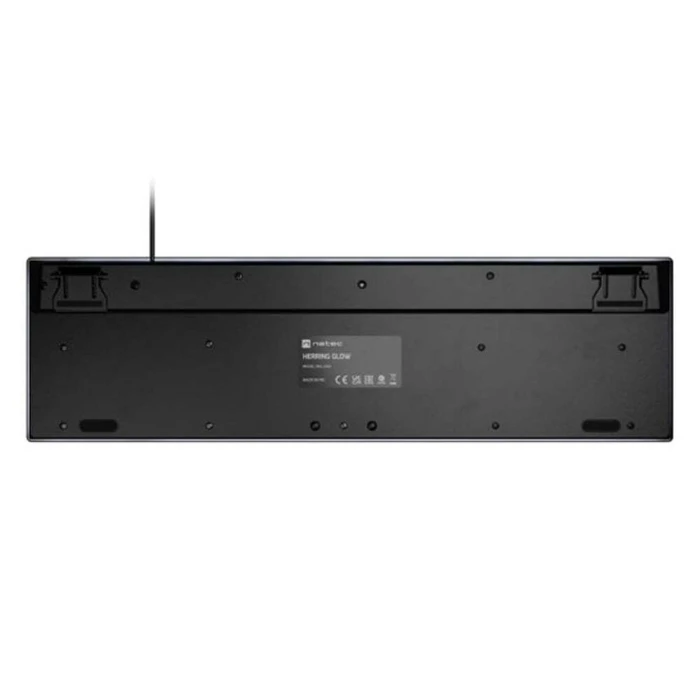 Natec Πληκτρολόγιο Herring Glow Us White Backlight NKL 2342