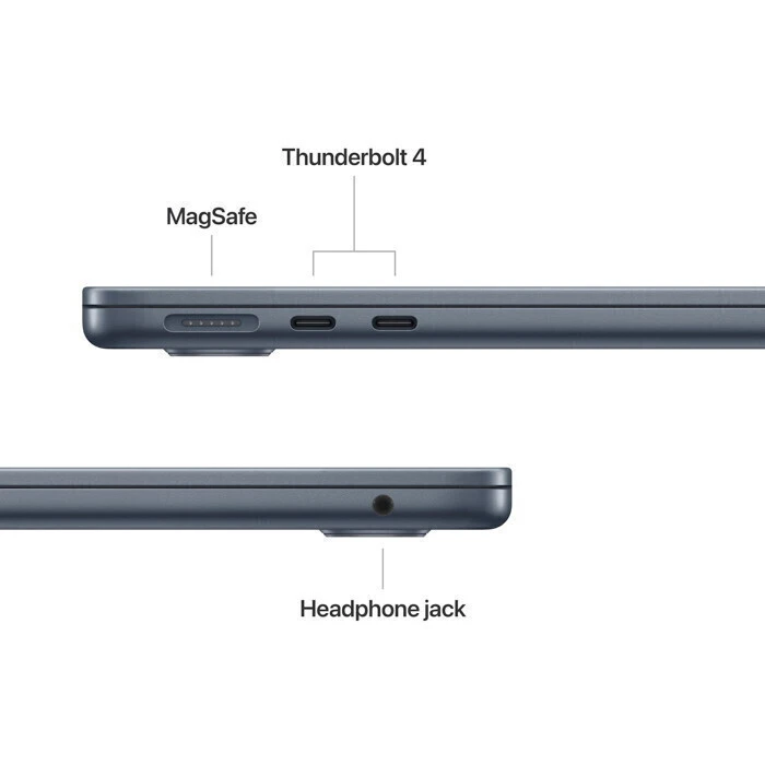 Apple MacBook Air 13.6" (M5 10‑Core / 16GB / 512GB SSD / 8‑Core GPU) Midnight με Φορτιστή 70W, International English Keyboard