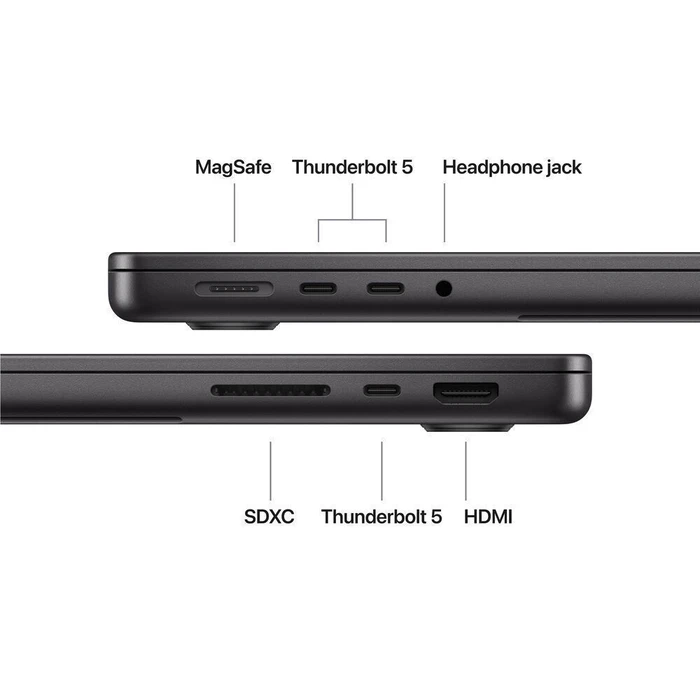 Apple MacBook Pro 14,2" IPS Retina 120Hz (M5 Pro 15‑πύρηνες/24GB/1TB SSD/16‑Core GPU) Space Black (International English Keyboard)