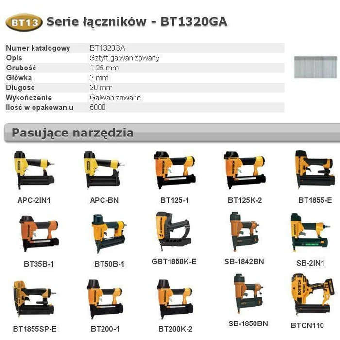Bostitch Staples (BT1320GA) - 5000 pcs