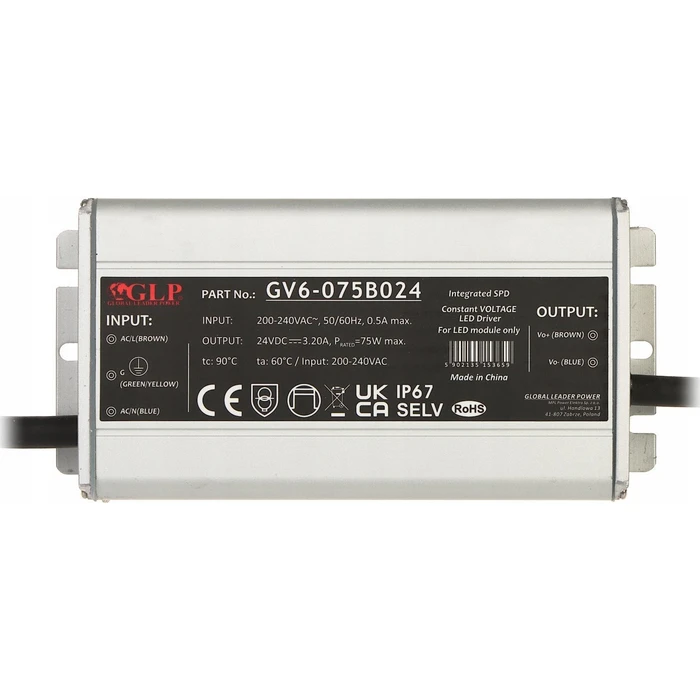 GLP Τροφοδοτικό Συστημάτων CCTV 24V 3.2A (GV6-24V/3.2A)
