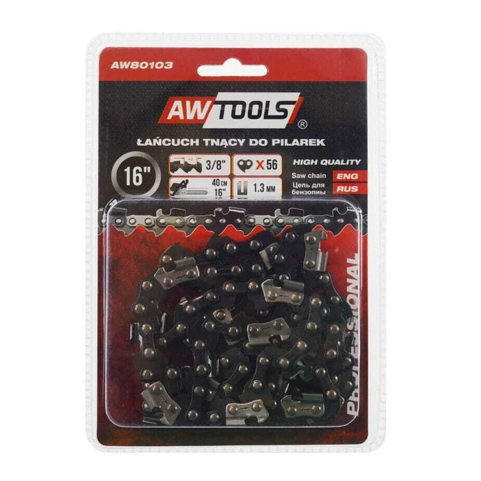 Αλυσίδα κοπής αλυσοπρίονου AWTools 40 cm 3/8" 1,3 mm 56 συνδέσμων (AW80103BL)