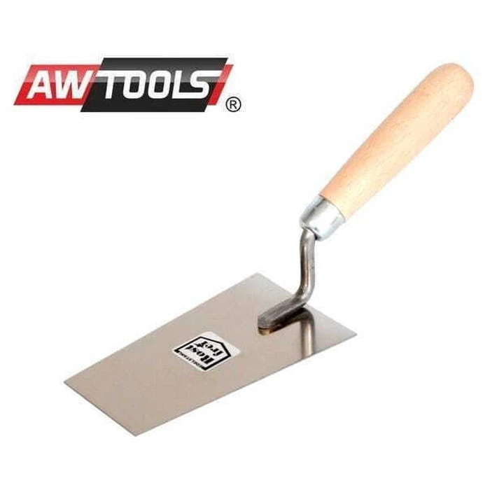 AWTools Stainless Steel Spatula 180 mm with Wooden Handle AW30254