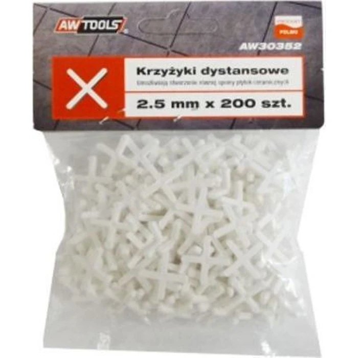 AWTools Tile Spacers / Tile Leveling Spacers 1.5 mm - 200 pcs (AW30350)