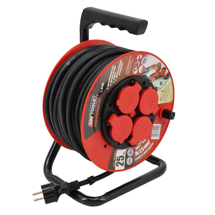 AWTools Beben Professional Extension Cable Reel 30 m 3x1.5 mm H05RR-F 16A 3680W IP44 (AW70221)