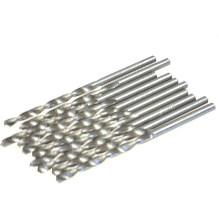 AWTools Set of 10 HSS Drill Bits with Cylindrical Shank for Metal AW41035
