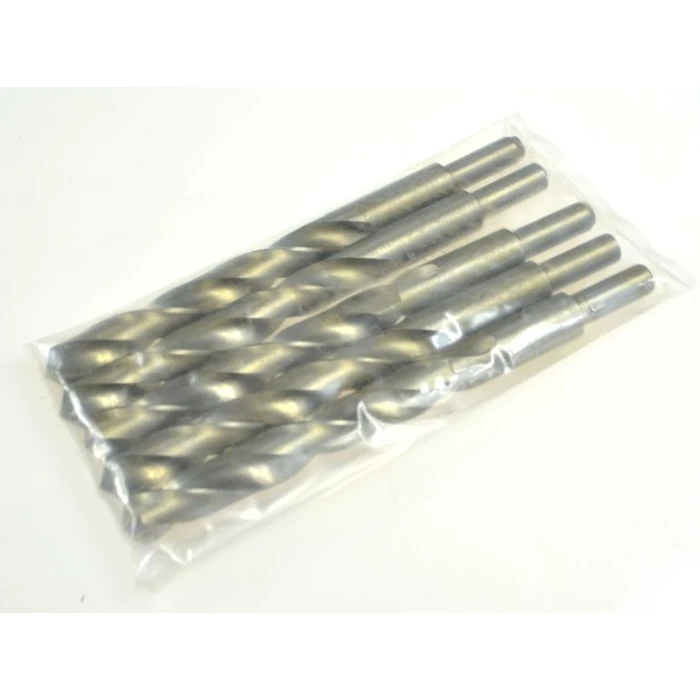 AWTools Set of 5 Diamond-coated HSS Drill Bits with Cylindrical Shank for Metal AW41145