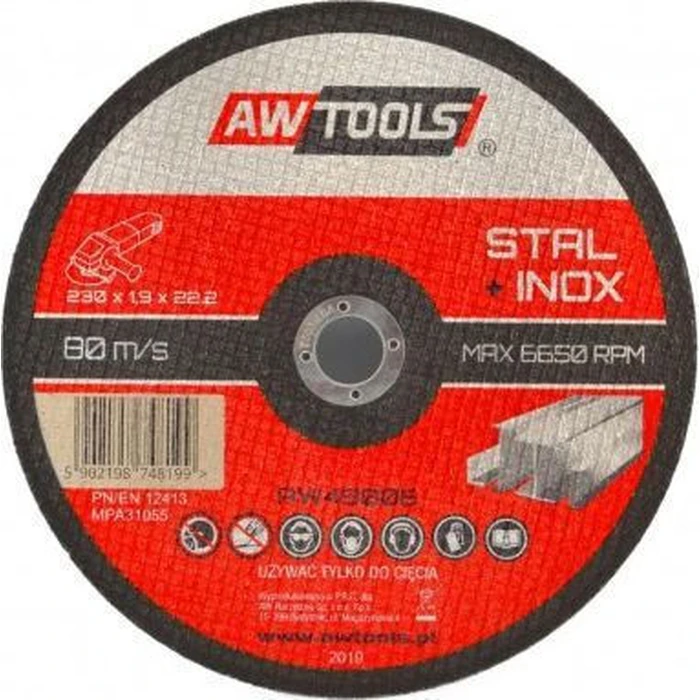 Δίσκος κοπής μετάλλου AWTools 230x1,9x22,2 mm (AW49006)