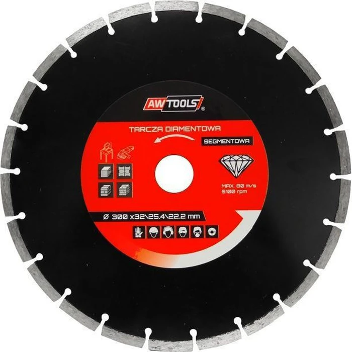 AWTools Δίσκος κοπής δομικών υλικών 350 mm AW45350