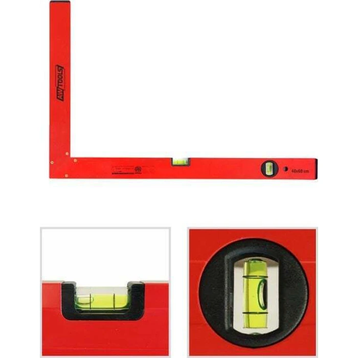 AWTools 90° Angle Square 80 cm with Spirit Level (AW30108)