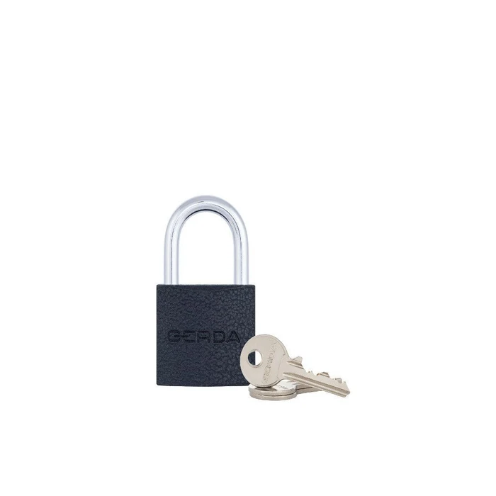 Gerda Steel U-Shackle Padlock with Key 60mm Black