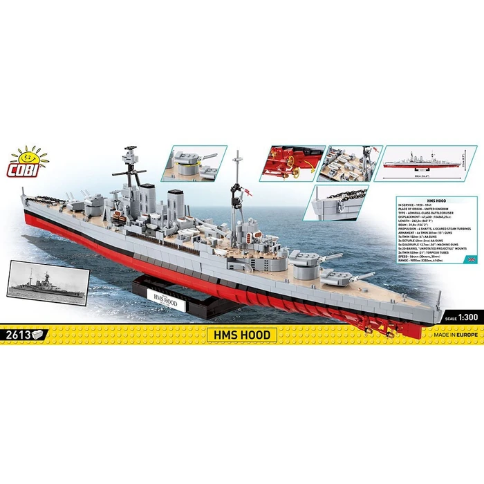 Cobi Bricks HMS Hood for ages 10+, 2613 pcs (COBI-4830)