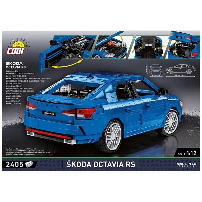 COBI Skoda Octavia RS (Scale 1:12) - Building Blocks 2405 pcs