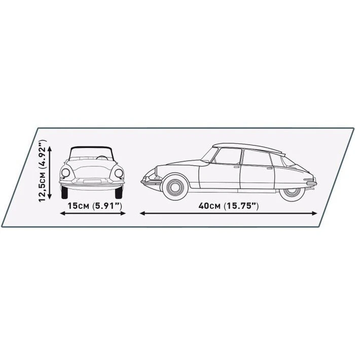 COBI 1956 Citroen DS 19 Executive Edition Building Blocks Set - 2467 pieces, 1:12 scale