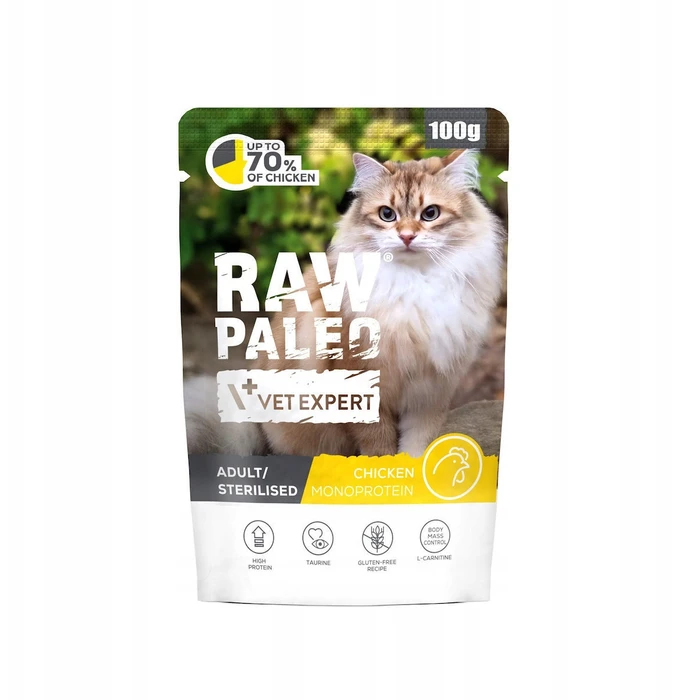 Vetexpert Raw Paleo Adult Sterilised Chicken 100g