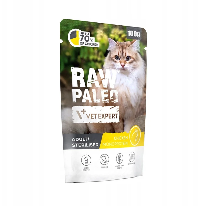 Vetexpert Raw Paleo Adult Sterilised Chicken 100g