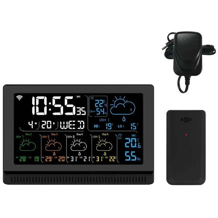 Manta Weather Station Windy Smart Weather Station with Tuya Black