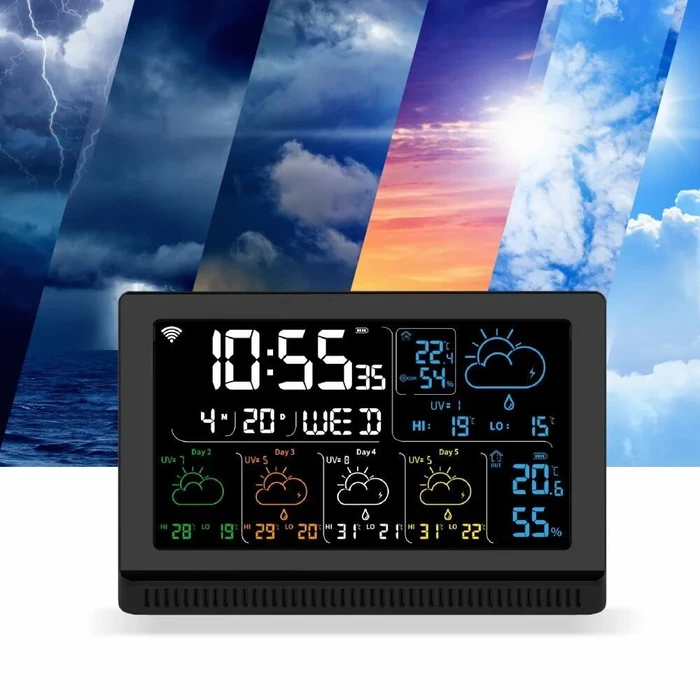 Manta Weather Station Windy Smart Weather Station with Tuya Black