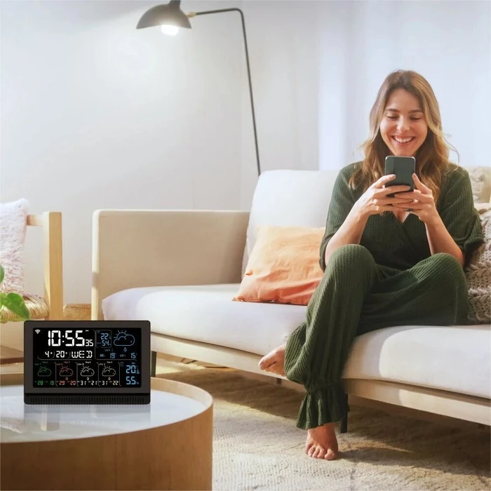 Manta Weather Station Windy Smart Weather Station with Tuya Black