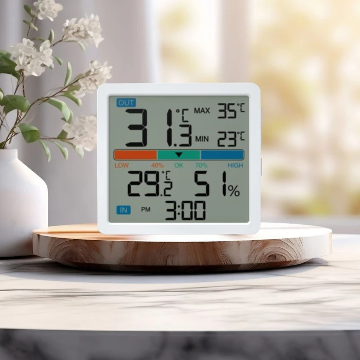 Manta Θερμόμετρο με Υγρόμετρο και Εξωτερικό Αισθητήρα Λευκό