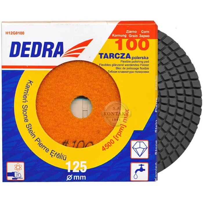Dedra Polishing Disc 125 mm Grain 100 Flexible Diamond (H12G0100)