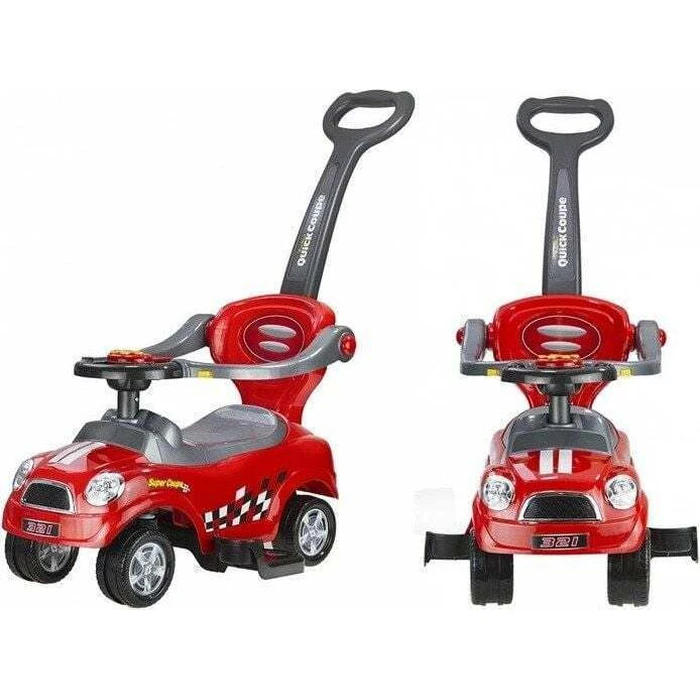 Lean Toys Αυτοκινητάκι Ride On με Χειρολαβή και Ήχους, Κόκκινο