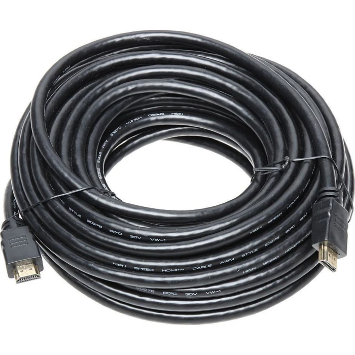 Καλώδιο HDMI 2.0 Premium High Speed 4K 60Hz HDR αρσ.-αρσ. 15 m (HDMI-15-V2.0) Μαύρο