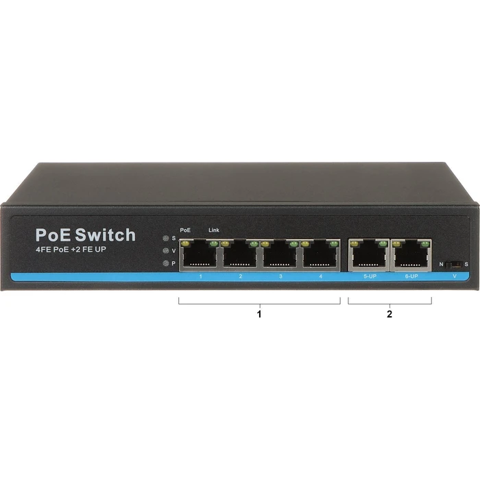 Delta GTX-A1-06-42 Unmanaged L2 PoE+ 4-Port Gigabit Ethernet Switch