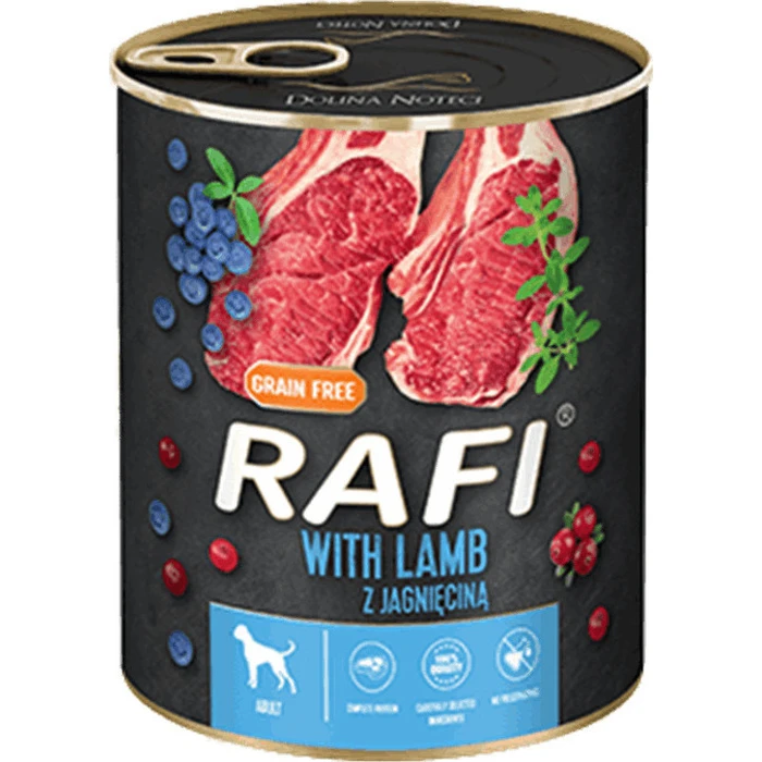 Dolina Noteci Rafi Wet Dog Food Can with Lamb - Grain-free & Gluten-free 800g (D78051)
