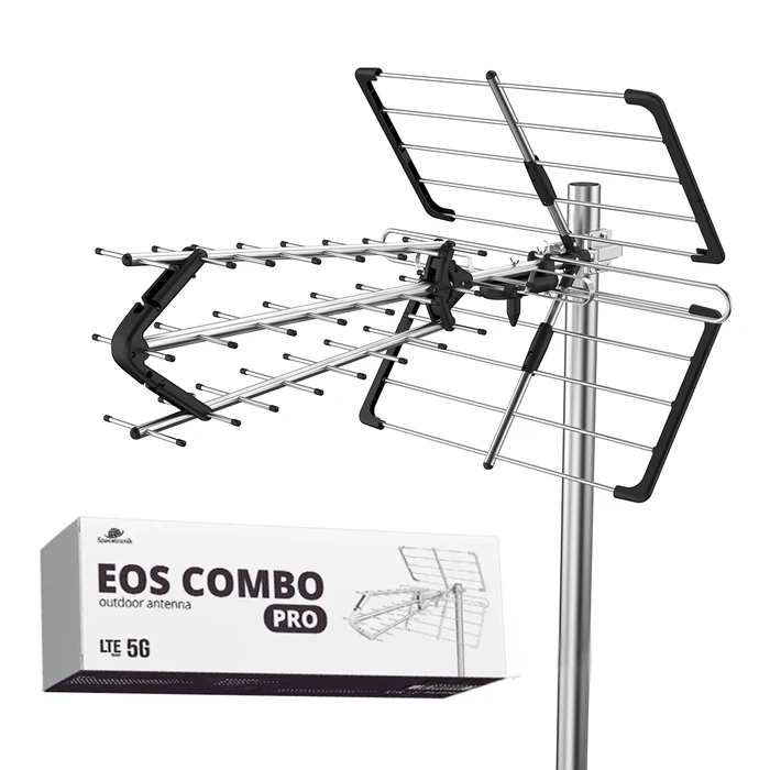Spacetronik Outdoor TV Antenna (No Power Required) Black - Coaxial Connection