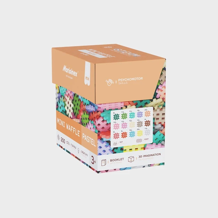 Marioinex Τουβλάκια Mini Waffle Pastel 200τμχ