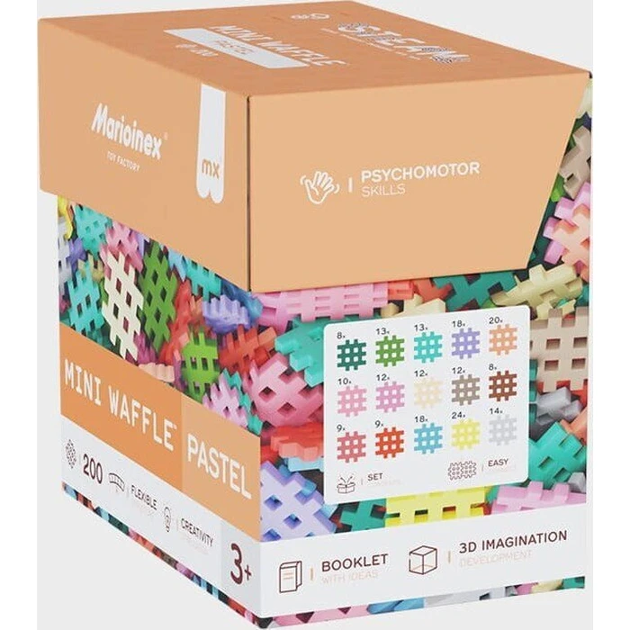 Marioinex Τουβλάκια Mini Waffle Pastel 200τμχ