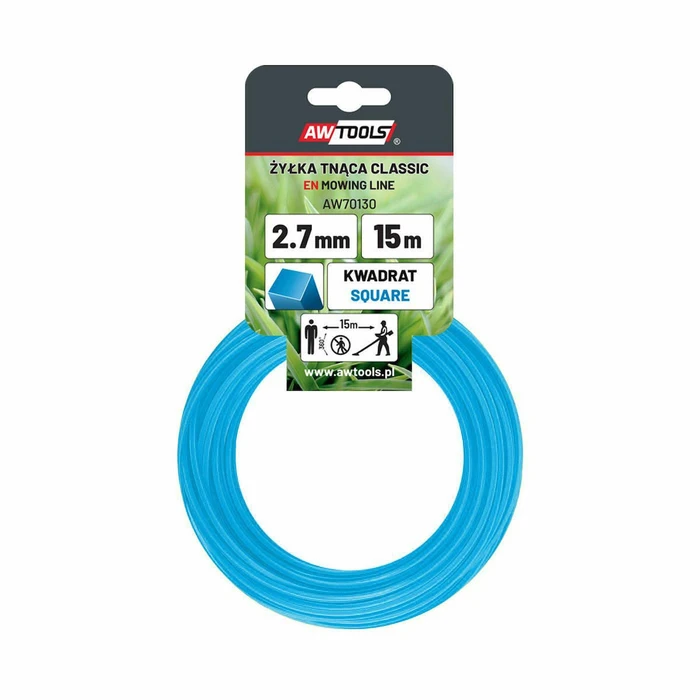AWTools AW70130 Square Trimmer Line 15 m x 2.7 mm