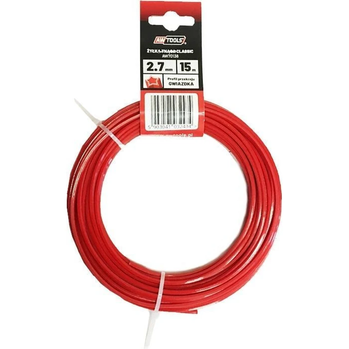 AWTools AW70134 Star-shaped Trimmer Line, 15 m, 2 mm