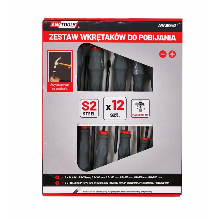 AWTools 12-Piece Magnetic Screwdriver Set AW36952