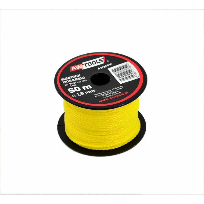 AWTools Polypropylene Twisted Rope 1.5 mm x 50 m (AW26510)