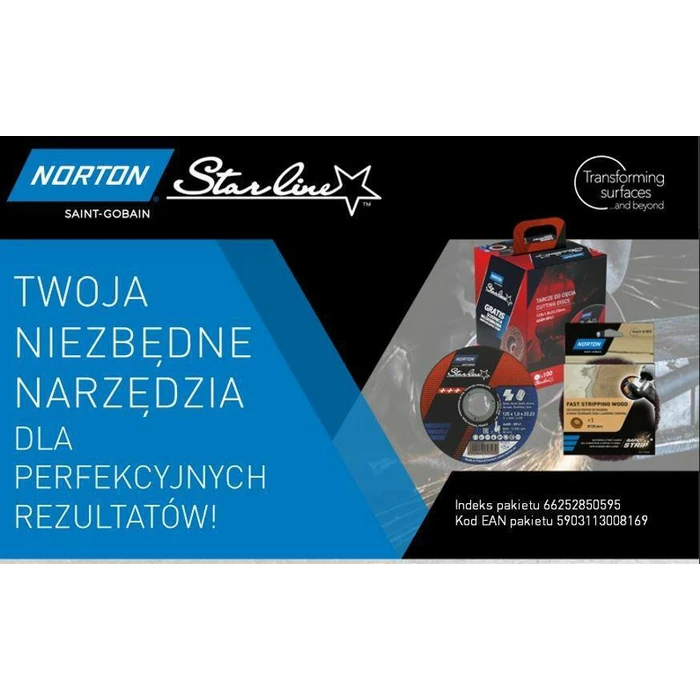 Norton Starline Δίσκοι μη υφασμένοι 125mm x 1.0mm, 100τμχ (Κουβάς)
