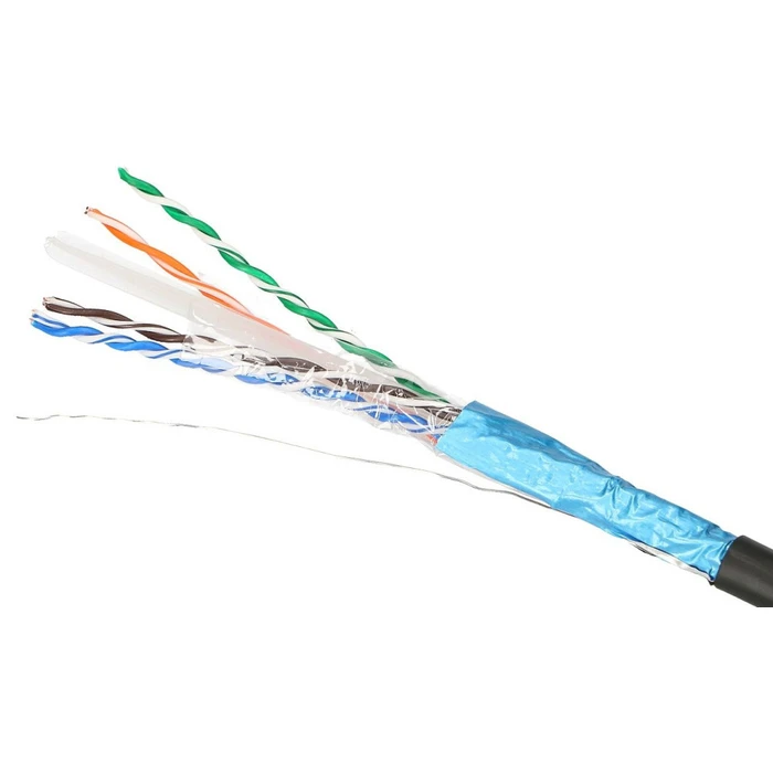 Extralink F/FTP Cat.6 (Gigabit) Ethernet Network Cable 305m Black EX.10079