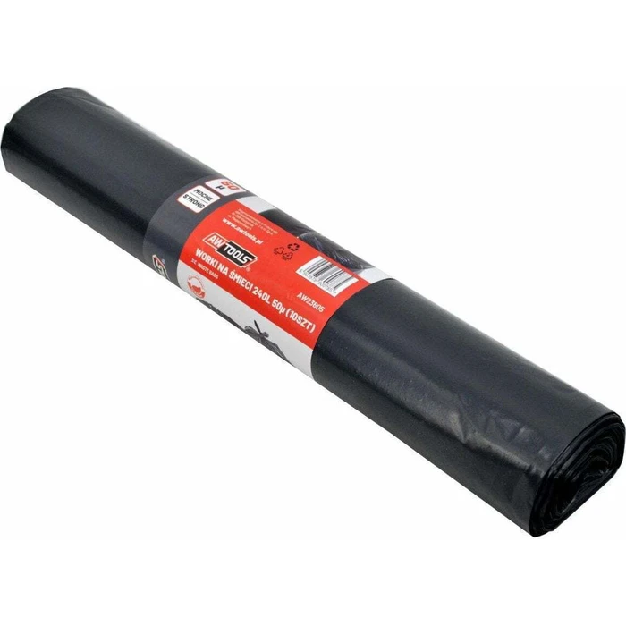 AWTools Σακούλες Απορριμμάτων Κήπου 240L - 10τμχ Μαύρες (AW23605)