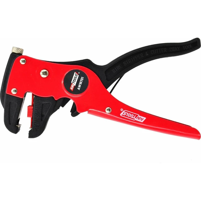 AWTools Self-Adjusting Terminal Crimping Pliers with Wire Stripper (175 mm) AW16701