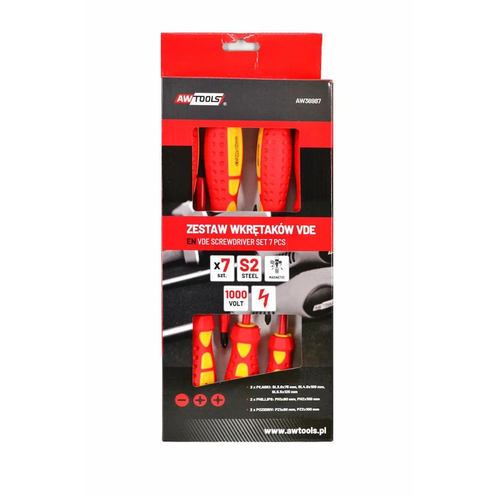 Magnetic Electrician Screwdriver VDE 1000V Set - aw_692439 (AW36987)