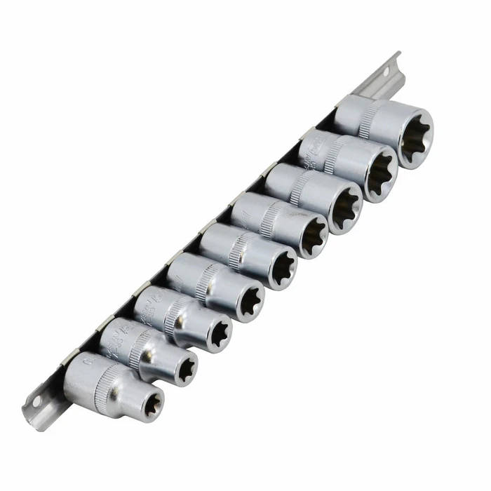 Σετ καρυδάκια Torx 1/2" E10-E24 9 τεμ. - AWTools AW38299